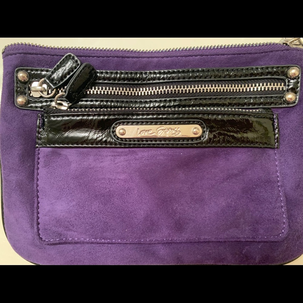 Purple and Black Express Wristlet
